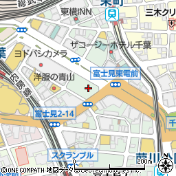 千葉県千葉市中央区富士見周辺の地図