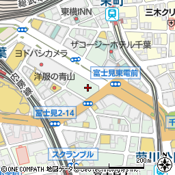 千葉県千葉市中央区富士見周辺の地図