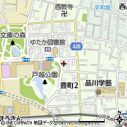 東京都品川区豊町2丁目2-12周辺の地図