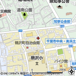 千葉県千葉市中央区鶴沢町周辺の地図