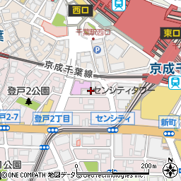 千葉県千葉市中央区新町周辺の地図
