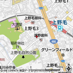 東京都世田谷区上野毛3丁目5周辺の地図