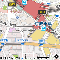 スターバックスコーヒー 千葉センシティタワー店周辺の地図