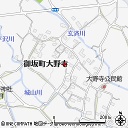 山梨県笛吹市御坂町大野寺1613周辺の地図