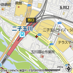 二子玉川駅周辺の地図