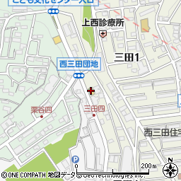 セブンイレブン川崎栗谷店周辺の地図