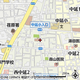 東京都品川区西中延1丁目周辺の地図
