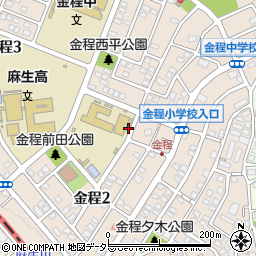 神奈川県川崎市麻生区金程周辺の地図