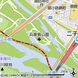 兵庫島公園周辺の地図