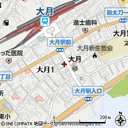 ニッポンレンタカー大月駅前営業所周辺の地図