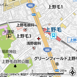 東京都世田谷区上野毛3丁目1周辺の地図