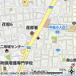 中原街道周辺の地図