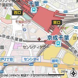 鉄板居酒屋 月島もんじゃ もんたま 千葉駅前店周辺の地図