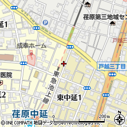 東京都品川区東中延1丁目1-7周辺の地図