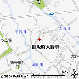 山梨県笛吹市御坂町大野寺1597周辺の地図