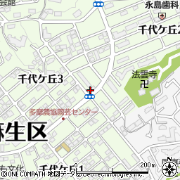 あさひでんき　千代ヶ丘店周辺の地図