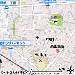 東京都世田谷区中町2丁目周辺の地図