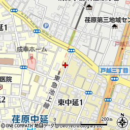 東京都品川区東中延1丁目1-6周辺の地図