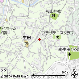 ルック西生田Ｂ周辺の地図