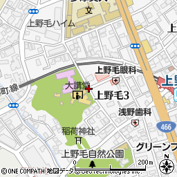 東京都世田谷区上野毛3丁目周辺の地図