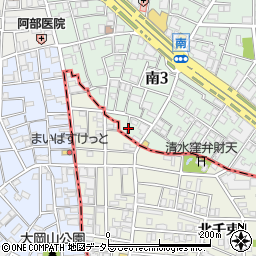 東京都目黒区南3丁目10周辺の地図