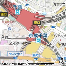 京葉銀行ＪＲ千葉駅南口 ＡＴＭ周辺の地図