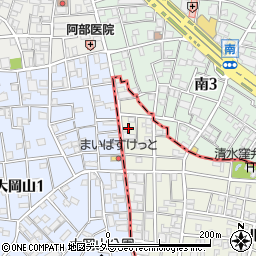 東京都大田区北千束1丁目67周辺の地図