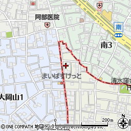 東京都大田区北千束1丁目67-7周辺の地図