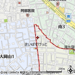 東京都大田区北千束1丁目67-8周辺の地図