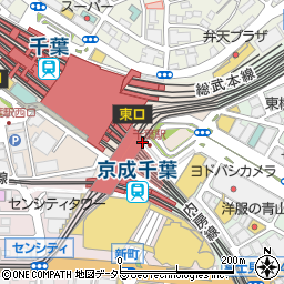 房の駅ペリエ千葉エキナカ店周辺の地図