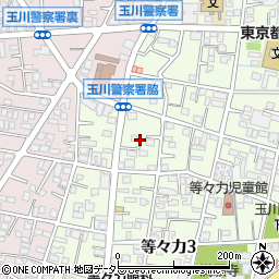 東京都世田谷区等々力3丁目32周辺の地図