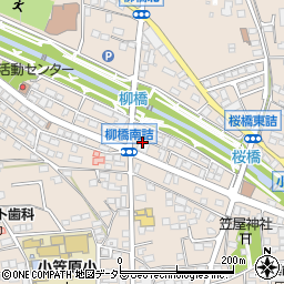 甲府信用金庫櫛形支店周辺の地図