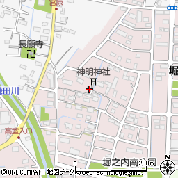 山梨県甲府市堀之内町52-1周辺の地図