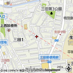 かさねや　川崎生田店周辺の地図