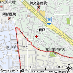 東京都目黒区南3丁目9周辺の地図
