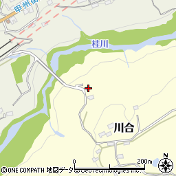 山梨県上野原市川合141周辺の地図