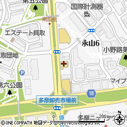 日産東京販売多摩ニュータウン店周辺の地図
