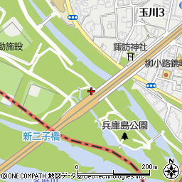 兵庫島公園トイレ２周辺の地図