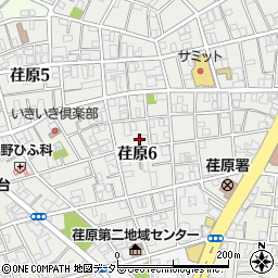 東京都品川区荏原6丁目周辺の地図