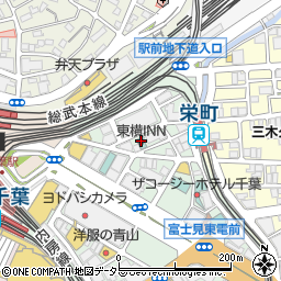 東横ＩＮＮ千葉駅東口周辺の地図