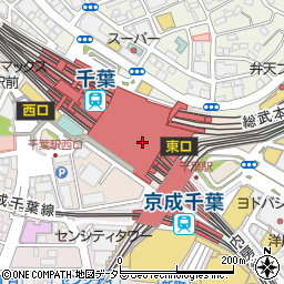 牛カツ専門店京都勝牛　ペリエ千葉店周辺の地図