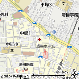 ヤクルト　東京ヤクルト販売世田谷事業所荏原センター周辺の地図