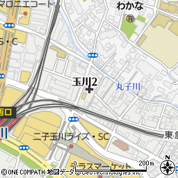 東京都世田谷区玉川2丁目14周辺の地図