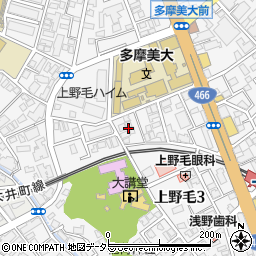 東京都世田谷区上野毛3丁目10周辺の地図