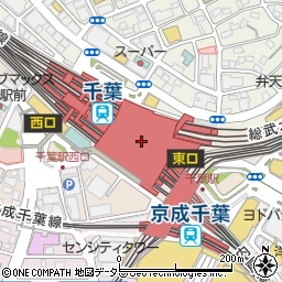 成城石井ペリエ千葉店周辺の地図