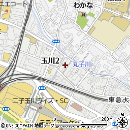 東京都世田谷区玉川2丁目13周辺の地図