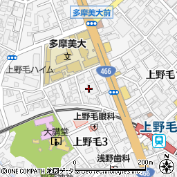 東京都世田谷区上野毛3丁目12周辺の地図