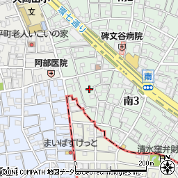 東京都目黒区南3丁目6周辺の地図