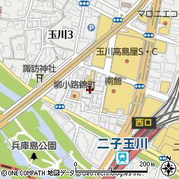 ヨガスタジオグロウ二子玉川店周辺の地図