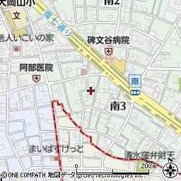 東京都目黒区南3丁目7周辺の地図